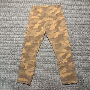 Lululemon Align High-Rise Pants 24" Heritage 365 Camo Beige Sz 8 Leggings